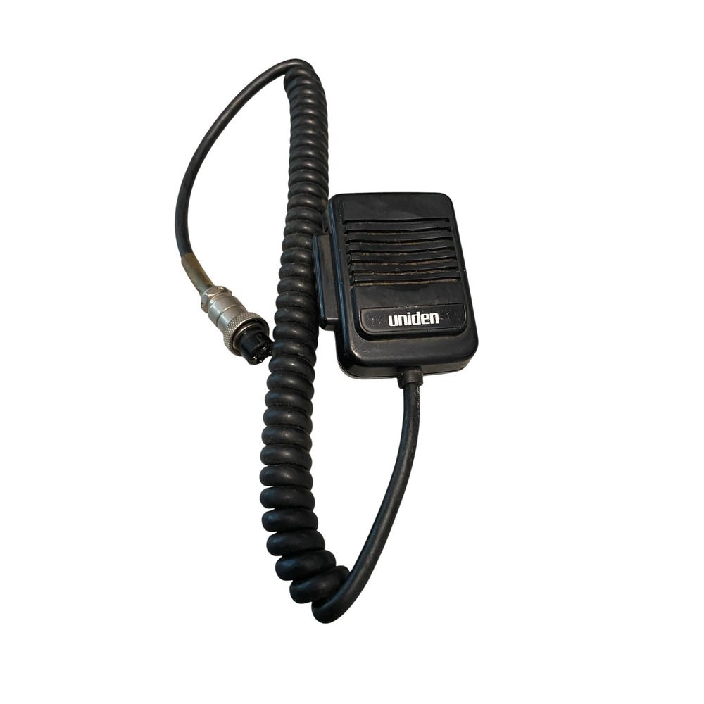 Uniden CB Radio Microphone 4 Pin Female Connector Coiled Cord High Impedance Blk